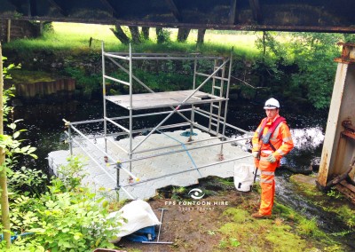 Bridge Inspection Access Pontoon With Handrails