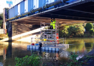 Floating Bridge Inspection Pontoon With Handrails