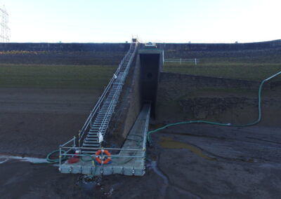 Silt removal access pontoons pump scaled